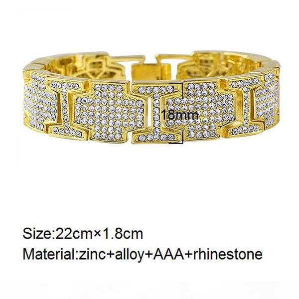 i hip hop bangle 14k gold plated cz crystal fully iced -out 18mm 22cm bracelet men 's jewelry accessories gift for valentine day, Golden;silver
i hip hop bangle 14k gold plated cz crystal fully iced -out 18mm 22cm bracelet men 's jewelry accessories gift for valentine day, Golden;silver