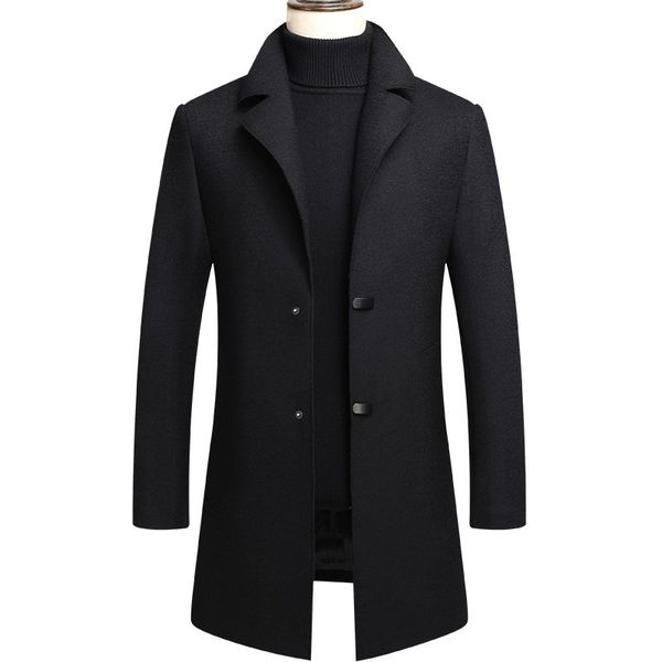 men's wool & blends 2021 mens coat autumn winter men slim fit warm coats solid casual mid length overcoat trench jacket black
men's wool & blends 2021 mens coat autumn winter men slim fit warm coats solid casual mid length overcoat trench jacket black