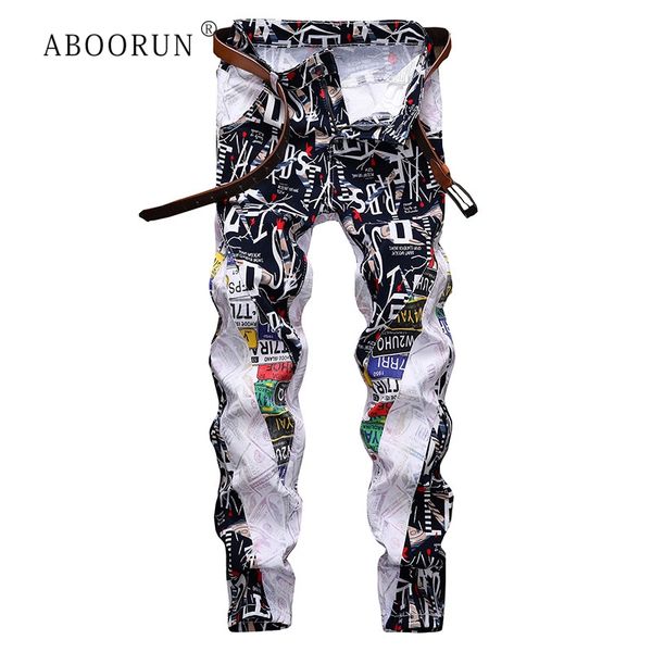 men's jeans aboorun 3d printed skinny patchwork fashion elastic pencil for male, Blue
men's jeans aboorun 3d printed skinny patchwork fashion elastic pencil for male, Blue