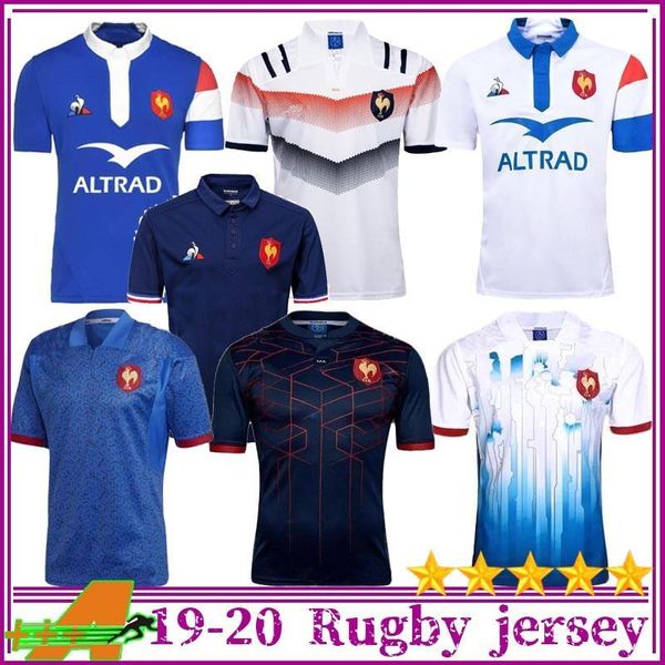 

new style 2018 2019 france super rugby jerseys 18 19 france shirts rugby maillot de foot french boln rugby shirt size s-3xl, Black;gray