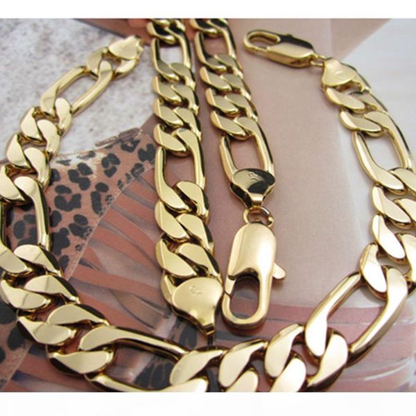 mens necklace bracelet set chain heavy solid 18k yellow gold filled 12mm figaro link chain mens jewelry set (23.6",8.6, Silver
mens necklace bracelet set chain heavy solid 18k yellow gold filled 12mm figaro link chain mens jewelry set (23.6",8.6, Silver