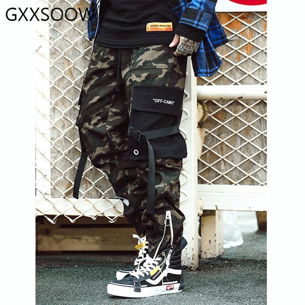 men's camouflage joggers pants 2020 hip hip streetwear sweat pants men cargo harem pant trousers men gm121, Black
men's camouflage joggers pants 2020 hip hip streetwear sweat pants men cargo harem pant trousers men gm121, Black