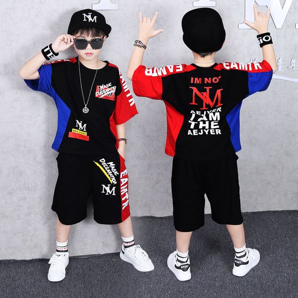 boys summer short-sleeved + pants 2pcs sets sports suit teen hip hop clothes sets dancing music guitar print children, Black;blue
boys summer short-sleeved + pants 2pcs sets sports suit teen hip hop clothes sets dancing music guitar print children, Black;blue