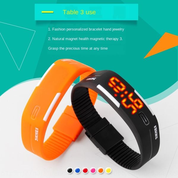 iau6x fashionable and personalized korean style led waterproof children's students electronic bracelet bracelet couple jelly electronic, Blue
iau6x fashionable and personalized korean style led waterproof children's students electronic bracelet bracelet couple jelly electronic, Blue