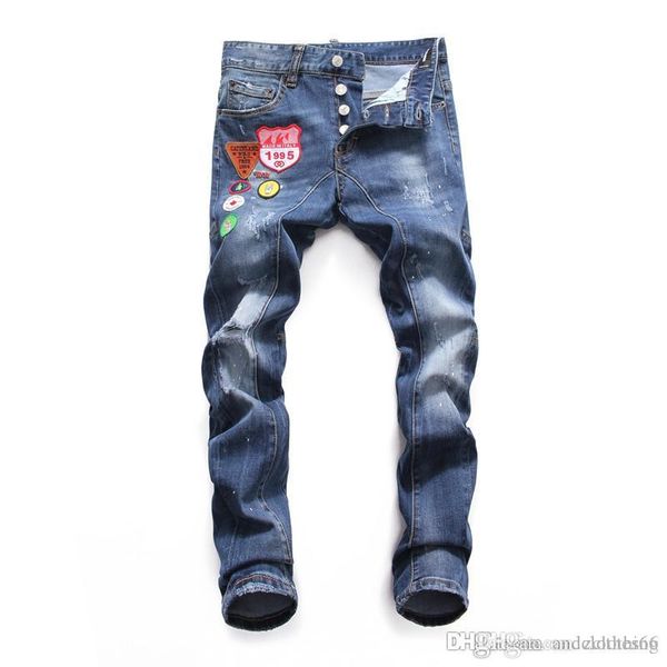 men designer jeans pants distressed denim motorcycle designer pants streetwear jeans skinny pour hommes mens pants, Blue
men designer jeans pants distressed denim motorcycle designer pants streetwear jeans skinny pour hommes mens pants, Blue