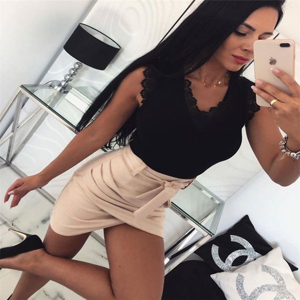 2019 summer blouses deep v-neck lace shirts bandage sleeveless patchwork women blouse women shirts casual solid shirts, Black;gray
2019 summer blouses deep v-neck lace shirts bandage sleeveless patchwork women blouse women shirts casual solid shirts, Black;gray