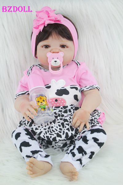 55cm full body silicone reborn girl baby doll toy lifelike newborn princess babies doll fashion kids child brinquedos bathe toy t200712, White
55cm full body silicone reborn girl baby doll toy lifelike newborn princess babies doll fashion kids child brinquedos bathe toy t200712, White