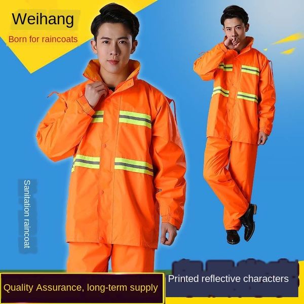 sanitation double-layer breathable hat women's split raincoat suit men's belt hat thickened customized reflective raincoat, Red;brown
sanitation double-layer breathable hat women's split raincoat suit men's belt hat thickened customized reflective raincoat, Red;brown