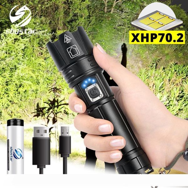 XHP70.2 LED Flashlight With battery display Waterproof Tactical LED Torch Telescopic zoom Used for adventure, hunt
XHP70.2 LED Flashlight With battery display Waterproof Tactical LED Torch Telescopic zoom Used for adventure, hunt