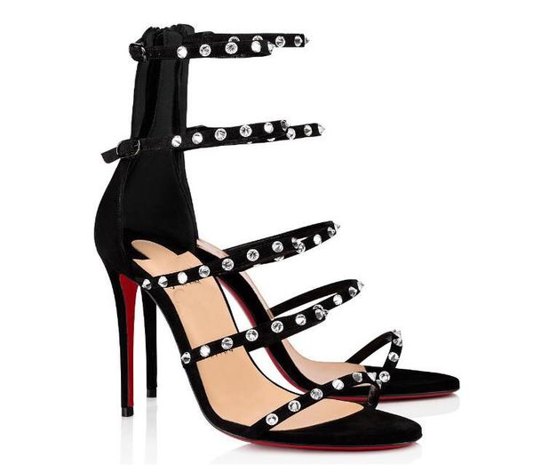 summer woman red bottom sandals 100mm suede evening sandals black sandal black velours spikes party wedding with box
summer woman red bottom sandals 100mm suede evening sandals black sandal black velours spikes party wedding with box