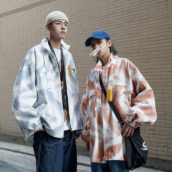 bu5bd 2020 tie-dyed jacket personalized loose casual tooling coat sports men's and women's stand collar wear couple wear couple dr, Black;brown
bu5bd 2020 tie-dyed jacket personalized loose casual tooling coat sports men's and women's stand collar wear couple wear couple dr, Black;brown