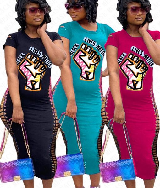 2020 women bodycon dresses black lives matter letters print hole short sleeves t shirt long dress slim one piece skirts dress d71401, White
2020 women bodycon dresses black lives matter letters print hole short sleeves t shirt long dress slim one piece skirts dress d71401, White