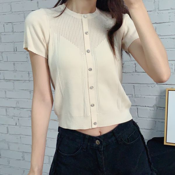 btkpp 2020 new summer women's round neck knitwear short-sleeved fake open-chest diamondsimple solid color diamond pullover single wear, White
btkpp 2020 new summer women's round neck knitwear short-sleeved fake open-chest diamondsimple solid color diamond pullover single wear, White