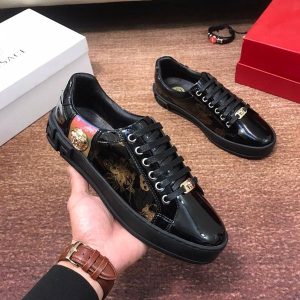 2020t luxury design leather print low-lace-up casual men's shoes, fashionable wild outdoor sports shoes, size: 38-45, Black
2020t luxury design leather print low-lace-up casual men's shoes, fashionable wild outdoor sports shoes, size: 38-45, Black