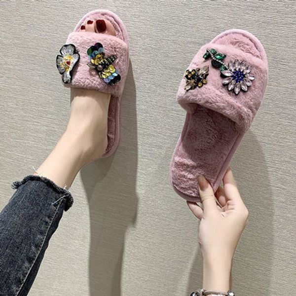 2020 autumn winter new plush slippers women leisure rhinestones butterfly flower flats pregnant women household shoes flip flops, Black
2020 autumn winter new plush slippers women leisure rhinestones butterfly flower flats pregnant women household shoes flip flops, Black