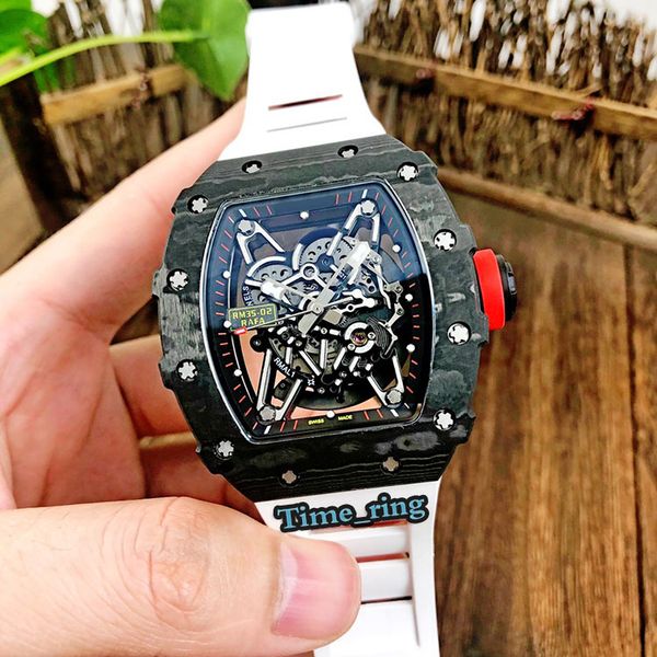 version rm35-02 skeleton dial carbon fiber case japan miyota automatic movement rm35-02 mens watch white rubber strap designer watches, Slivery;brown
version rm35-02 skeleton dial carbon fiber case japan miyota automatic movement rm35-02 mens watch white rubber strap designer watches, Slivery;brown