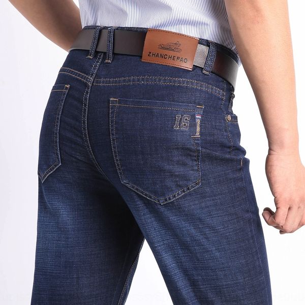 summer business middle-aged and jeans men's jeans stretch middle-aged men's pants high waist straight thin dad pants, Blue
summer business middle-aged and jeans men's jeans stretch middle-aged men's pants high waist straight thin dad pants, Blue
