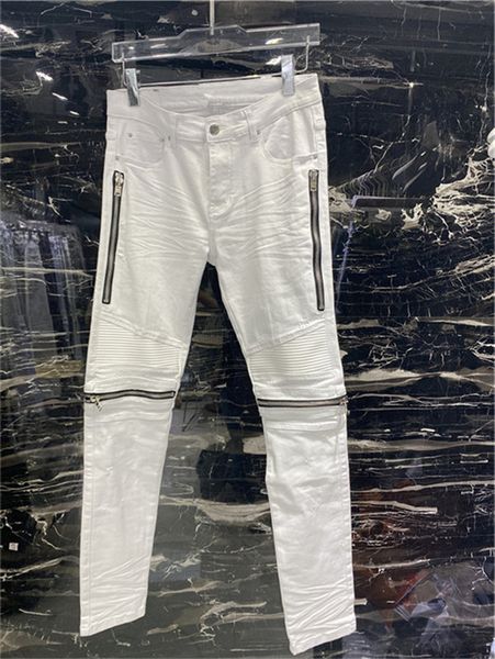 2020 new arrivals mens designer casual streetwear zipper mens slim fit pants high street destroyed biker denim size w29-w36, Blue
2020 new arrivals mens designer casual streetwear zipper mens slim fit pants high street destroyed biker denim size w29-w36, Blue