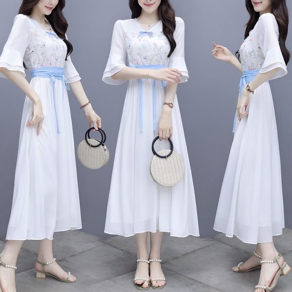 white women's 2020 summer new salt sweet gentle wind mori long skirt long skirt fairy group, Black;gray
white women's 2020 summer new salt sweet gentle wind mori long skirt long skirt fairy group, Black;gray