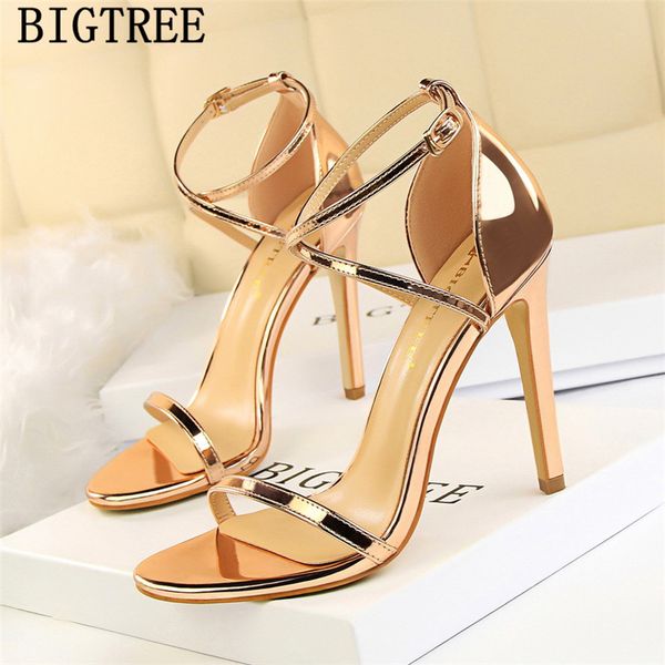sandals summer shoes patent leather gold bigtree extreme high heels tacones women ayakkabi, Black
sandals summer shoes patent leather gold bigtree extreme high heels tacones women ayakkabi, Black