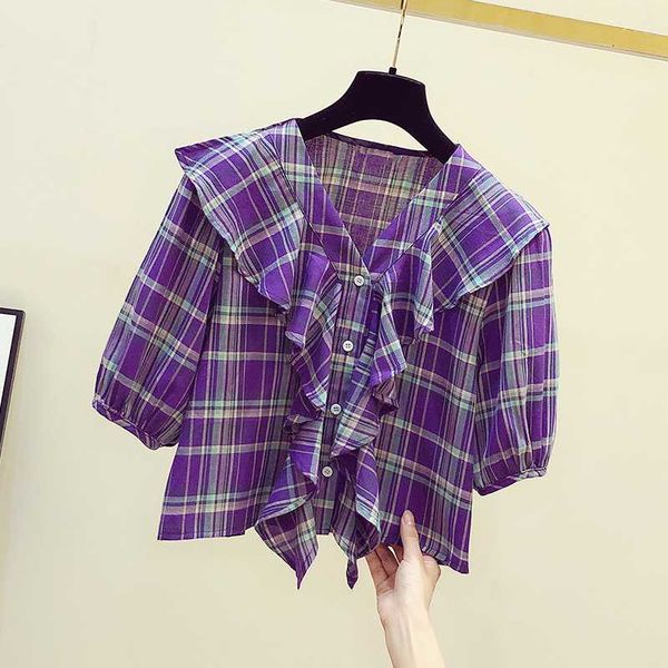 women's blouses & shirts short sleeves v neck ruffles high waist shirt 2021 summer female fashion blouse ladies blusas a3379, White
women's blouses & shirts short sleeves v neck ruffles high waist shirt 2021 summer female fashion blouse ladies blusas a3379, White
