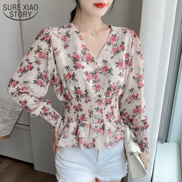 women's blouses & shirts lantern long sleeve floral chiffon women blusas mujer 2021 autumn casual print v-neck shirt blouse pullover 1, White
women's blouses & shirts lantern long sleeve floral chiffon women blusas mujer 2021 autumn casual print v-neck shirt blouse pullover 1, White