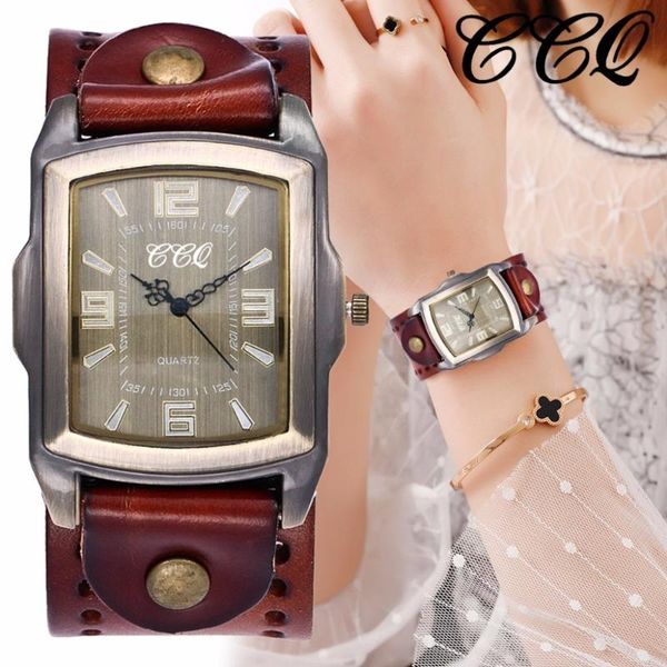 ccq brand women men genuine vintage leather watches casual female male quartz watch clock dropshipping, Slivery;brown
ccq brand women men genuine vintage leather watches casual female male quartz watch clock dropshipping, Slivery;brown
