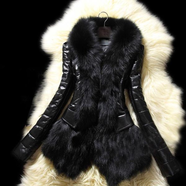 new women's fur coat designer women warm fur collar coat leather thick jacket overcoat parka artificial abrigo mujer #7, Black
new women's fur coat designer women warm fur collar coat leather thick jacket overcoat parka artificial abrigo mujer #7, Black