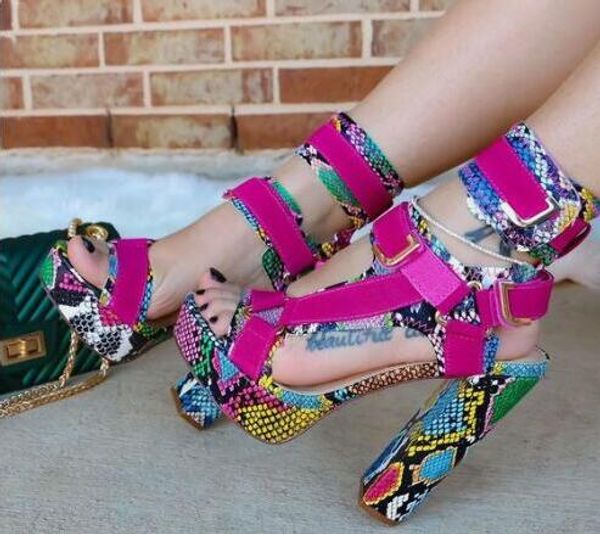 multi-snakeskin chunky heel platform ankle strap sandals lady patchwork dress casual party shoes woman square high heels shoes, Black
multi-snakeskin chunky heel platform ankle strap sandals lady patchwork dress casual party shoes woman square high heels shoes, Black