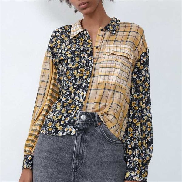 2020 new spring and autumn women blouse vogue printing stitching grid pattern small floral personality ladies high quality, White
2020 new spring and autumn women blouse vogue printing stitching grid pattern small floral personality ladies high quality, White