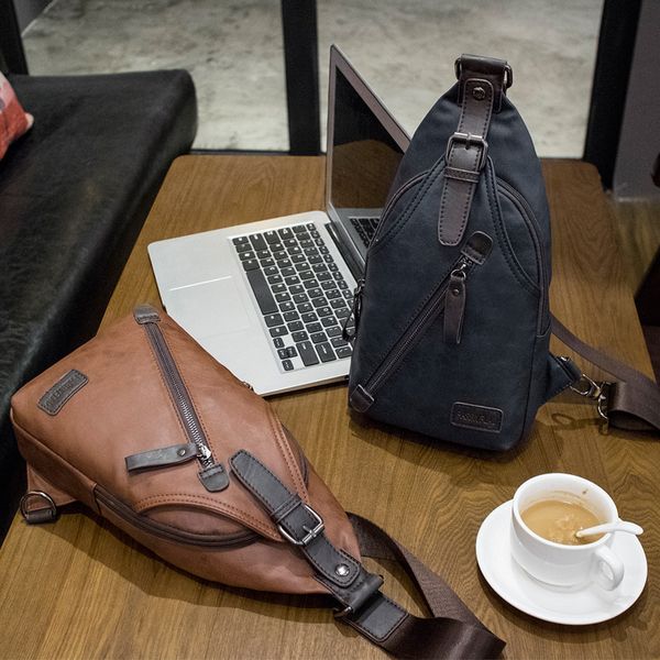 men leather vintage fashion sling chest bag travel cross body messenger small male shoulder bag anti-theft casual packs
men leather vintage fashion sling chest bag travel cross body messenger small male shoulder bag anti-theft casual packs