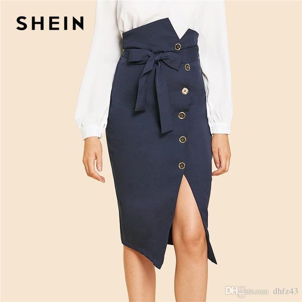 hj office lady button up slit hem mid waist belted solid sheath skirt autumn women workwear skirts, Black
hj office lady button up slit hem mid waist belted solid sheath skirt autumn women workwear skirts, Black