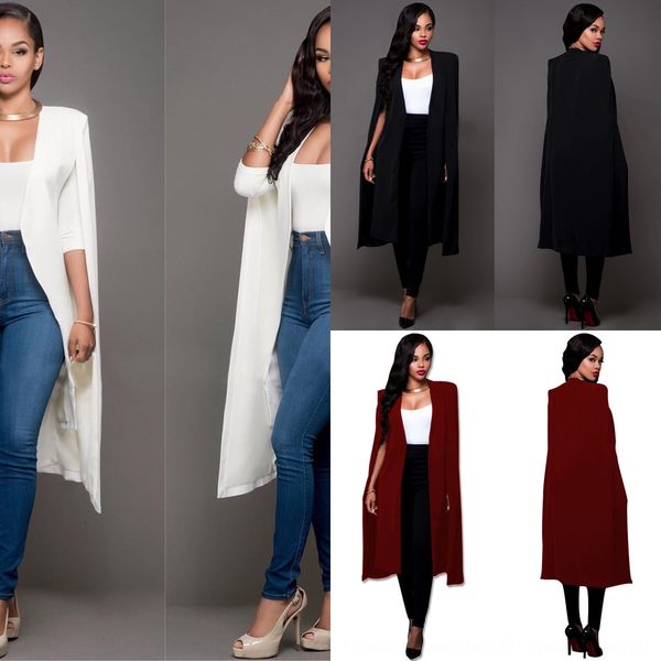 autumn new plus size multicolor fashion long coat shawl shawl large cape open sleeve suit coat, White;black
autumn new plus size multicolor fashion long coat shawl shawl large cape open sleeve suit coat, White;black