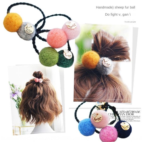 new korean accessories wool felt ball rubber cute rubber band band candy color children's hair rope korean style hair rope, Slivery;white
new korean accessories wool felt ball rubber cute rubber band band candy color children's hair rope korean style hair rope, Slivery;white