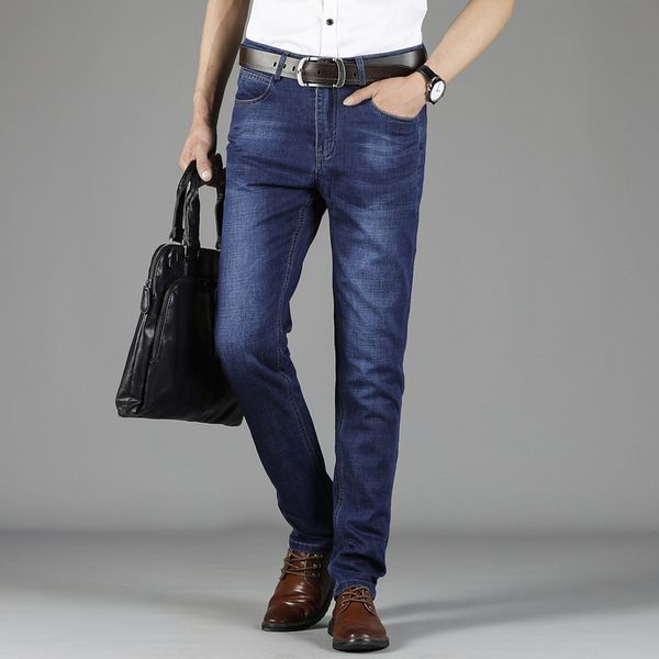 brand men's wear spring and autumn elasticity high waist straight feet long pants youth casual fitted straight jeans fashion man, Blue
brand men's wear spring and autumn elasticity high waist straight feet long pants youth casual fitted straight jeans fashion man, Blue
