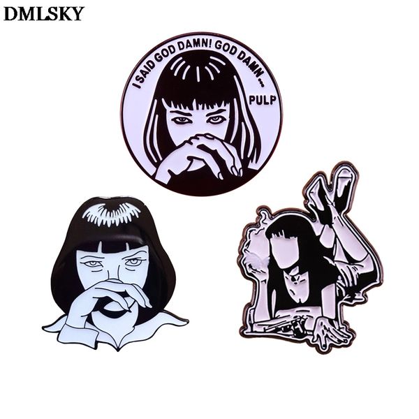 dmlsky pulp fiction metal enamel pins and brooches for women men lapel pin backpack hat badge kids gifts m4447, Gray
dmlsky pulp fiction metal enamel pins and brooches for women men lapel pin backpack hat badge kids gifts m4447, Gray