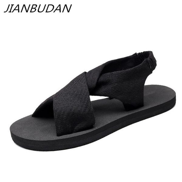 jianbudan/ flat casual women's sandals comfortable beach shoes elastic band folding sandals gladiator summer women's shoes 35-40, Black
jianbudan/ flat casual women's sandals comfortable beach shoes elastic band folding sandals gladiator summer women's shoes 35-40, Black