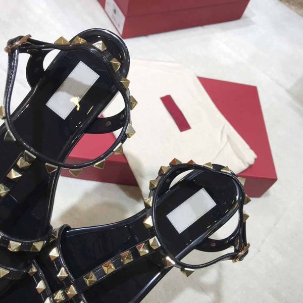 women designer sandals fashion luxury designer women shoes rivets big bowknot summer beach slides ladies shoes flat jelly sandals cs07, Black
women designer sandals fashion luxury designer women shoes rivets big bowknot summer beach slides ladies shoes flat jelly sandals cs07, Black