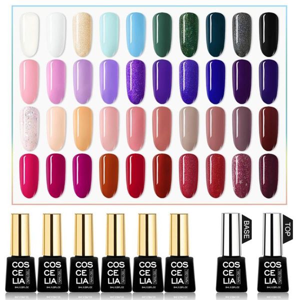 coscelia 40pcs gel nail polish set 8ml base and for gel varnish uv led lamp cure brushes for manicure nail art tools
coscelia 40pcs gel nail polish set 8ml base and for gel varnish uv led lamp cure brushes for manicure nail art tools