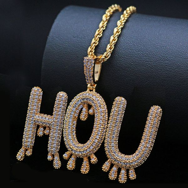 gold silver colors cz crown letter custom name pendant necklace men's women rock street necklace with rope chain
gold silver colors cz crown letter custom name pendant necklace men's women rock street necklace with rope chain