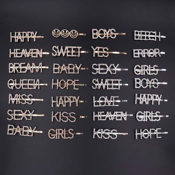letters rhinestone hairpins women hair clips pins barrettes accessories for women girls hair hairclip hairgrip headress jewelry gifts d73102, Slivery;white
letters rhinestone hairpins women hair clips pins barrettes accessories for women girls hair hairclip hairgrip headress jewelry gifts d73102, Slivery;white