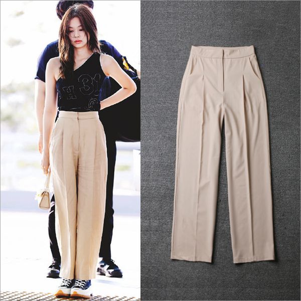kpop 2020 summer new blackpink jennie same loose casual high waist trousers women streetwear wild korean harajuku straight pants, Black;white
kpop 2020 summer new blackpink jennie same loose casual high waist trousers women streetwear wild korean harajuku straight pants, Black;white