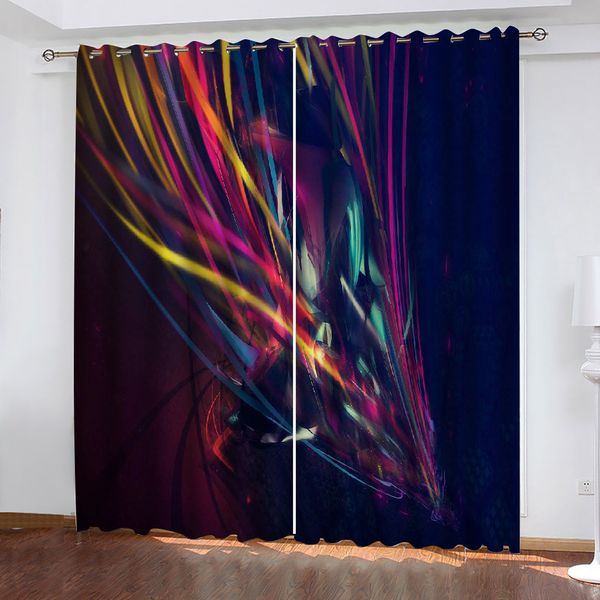 customized size luxury blackout black multicolored light ribbon digital print 3d blackout curtains for living room
customized size luxury blackout black multicolored light ribbon digital print 3d blackout curtains for living room