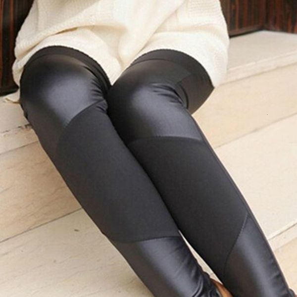 glossy cloth splicing leggings spandex womens fashionr patch for girl pants long trousers, Black
glossy cloth splicing leggings spandex womens fashionr patch for girl pants long trousers, Black