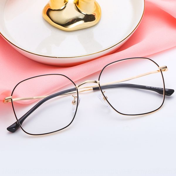 new simple metal men's korean fashion plain glasses large frame square glasses frame, Silver
new simple metal men's korean fashion plain glasses large frame square glasses frame, Silver