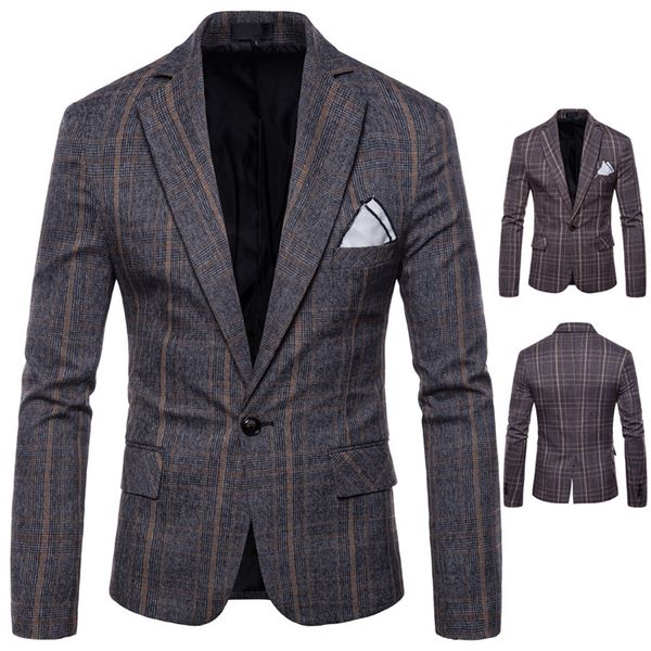 men's suits & blazers the 2021 wear business suit classic grid gentleman dress, White;black
men's suits & blazers the 2021 wear business suit classic grid gentleman dress, White;black