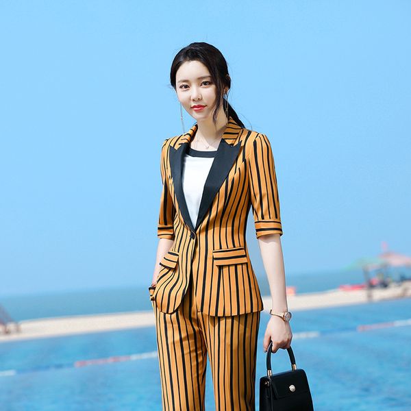 plus size s-4xl women's suit pants two-piece high-quality business suit feminine 2020 new spring and summer slim striped blazer, White
plus size s-4xl women's suit pants two-piece high-quality business suit feminine 2020 new spring and summer slim striped blazer, White