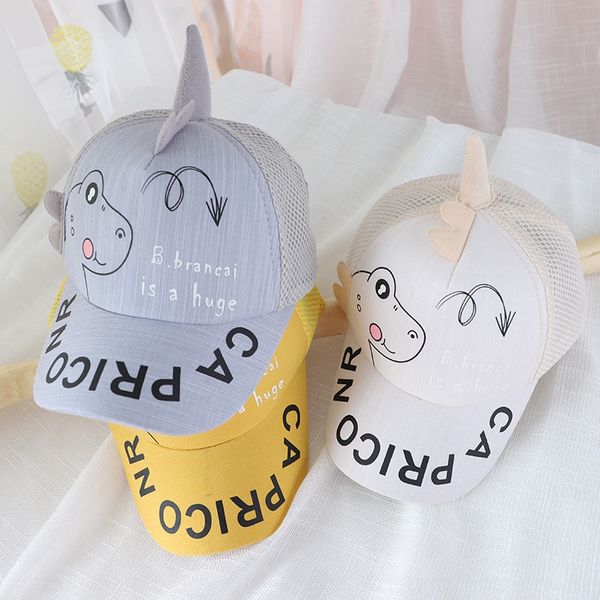 2020 new children's cartoon dinosaur boys baseball baseball cap and girls outdoor sun hat mesh breathable cap, Yellow
2020 new children's cartoon dinosaur boys baseball baseball cap and girls outdoor sun hat mesh breathable cap, Yellow