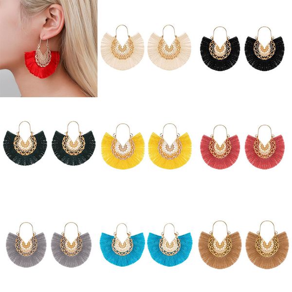bohemia ethnic style fan shape tassel pendant earrings dangle hollow alloy fringe eardrop charm ear hook women earring jewelry gifts, Silver
bohemia ethnic style fan shape tassel pendant earrings dangle hollow alloy fringe eardrop charm ear hook women earring jewelry gifts, Silver