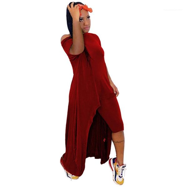 pants loose skinny shorts off shoulder summer womens tracksuits irregular pure color short sleeve shorts womens two piece, Gray 
pants loose skinny shorts off shoulder summer womens tracksuits irregular pure color short sleeve shorts womens two piece, Gray